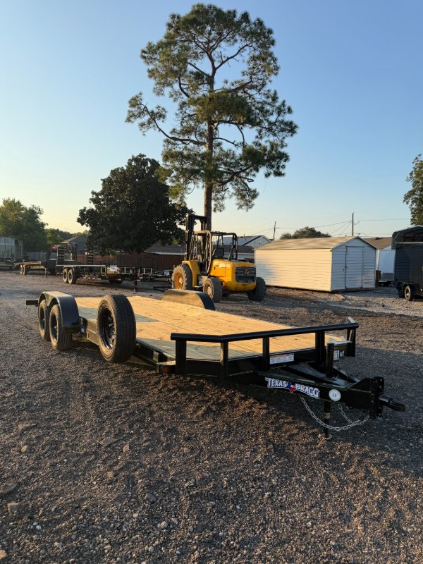 Utility trailers on the lot at Grizzly Trailers